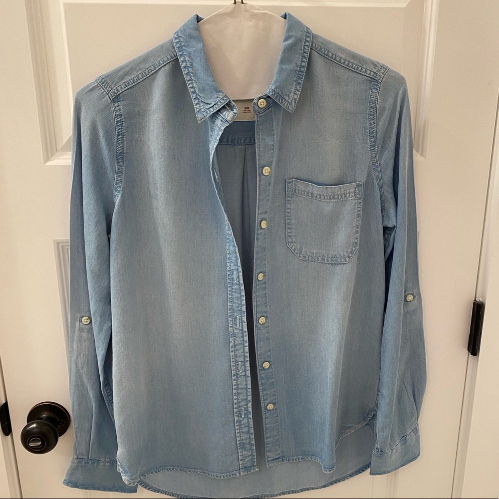 Light blue button down shirt